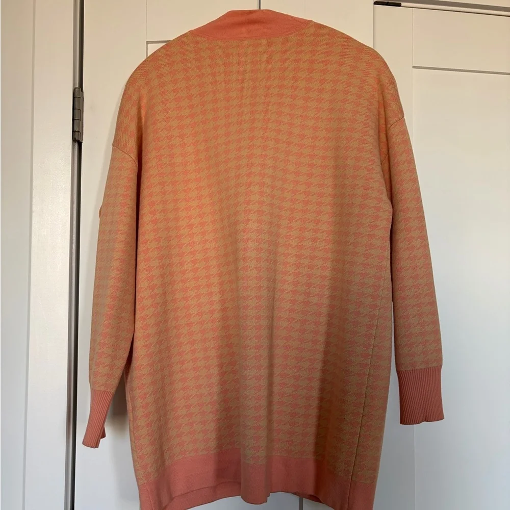 Sandro Women's Pink and Cream Cardigan - Picture 5 of 8